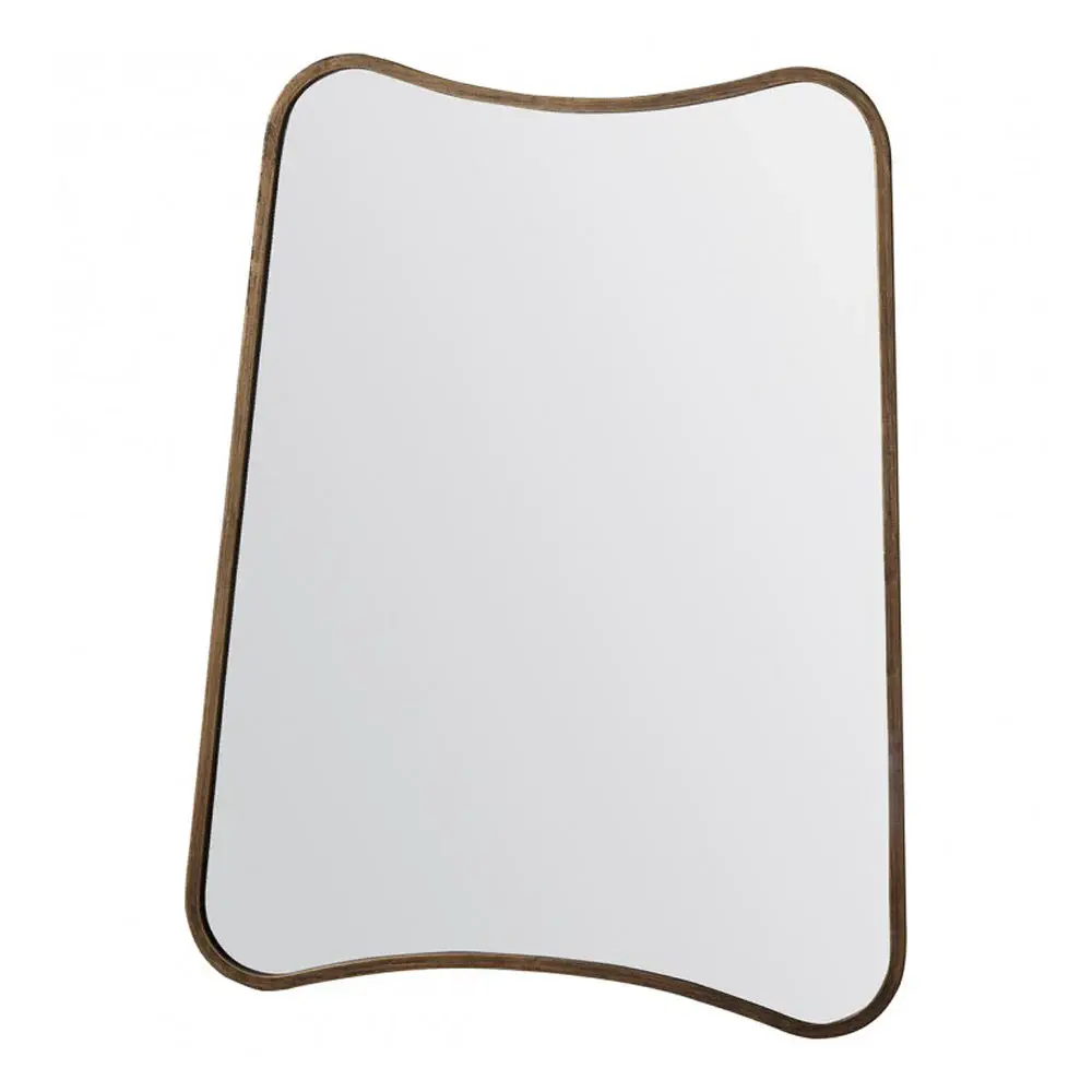 Large Wall-Mounted Kurva Wall Mirror - Golden