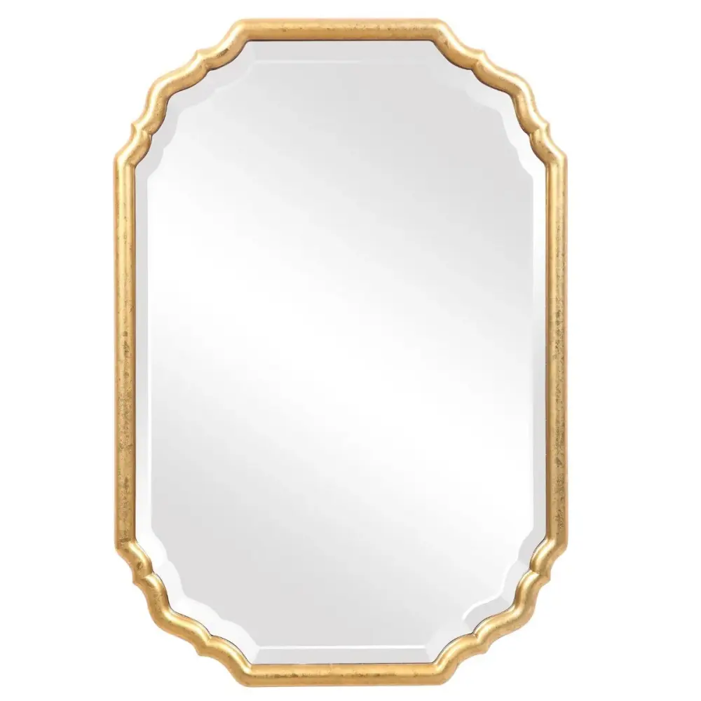 Large Wall-Mounted Maye Mirror - Gilded