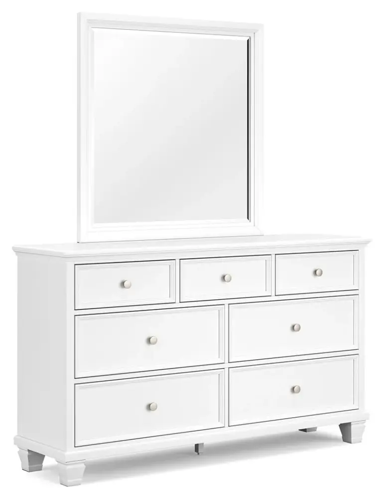 LED Vanity Fortman - Dresser And Mirror - Pearl