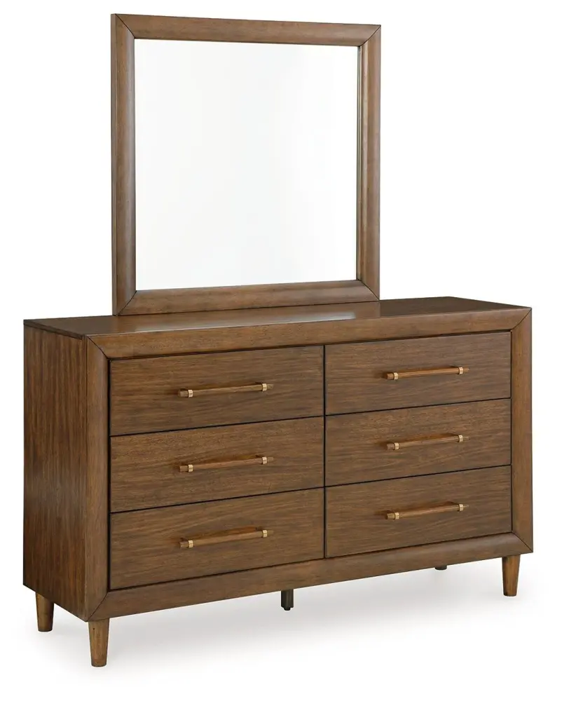 Lyncott - Dresser And Mirror - Taupe Bathroom Vanity