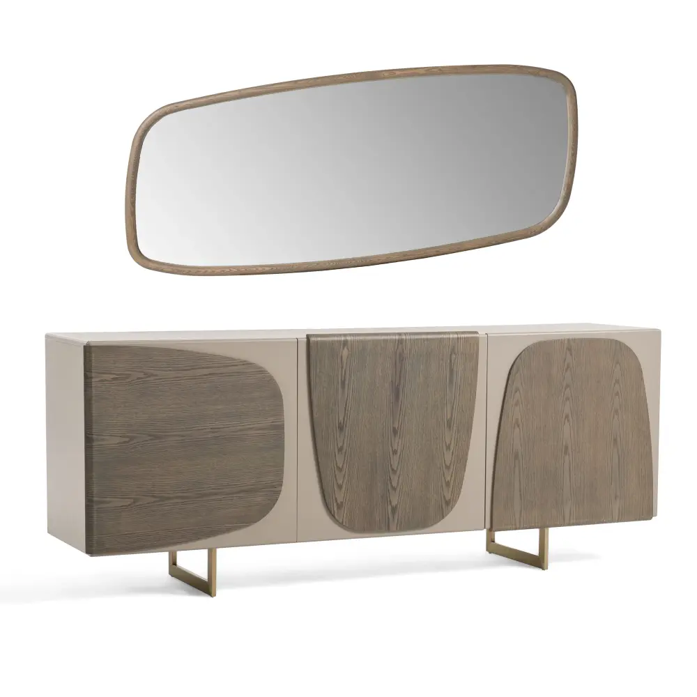 Modrest Wynetta - Up-to-date Grey Ash Buffet Mirror