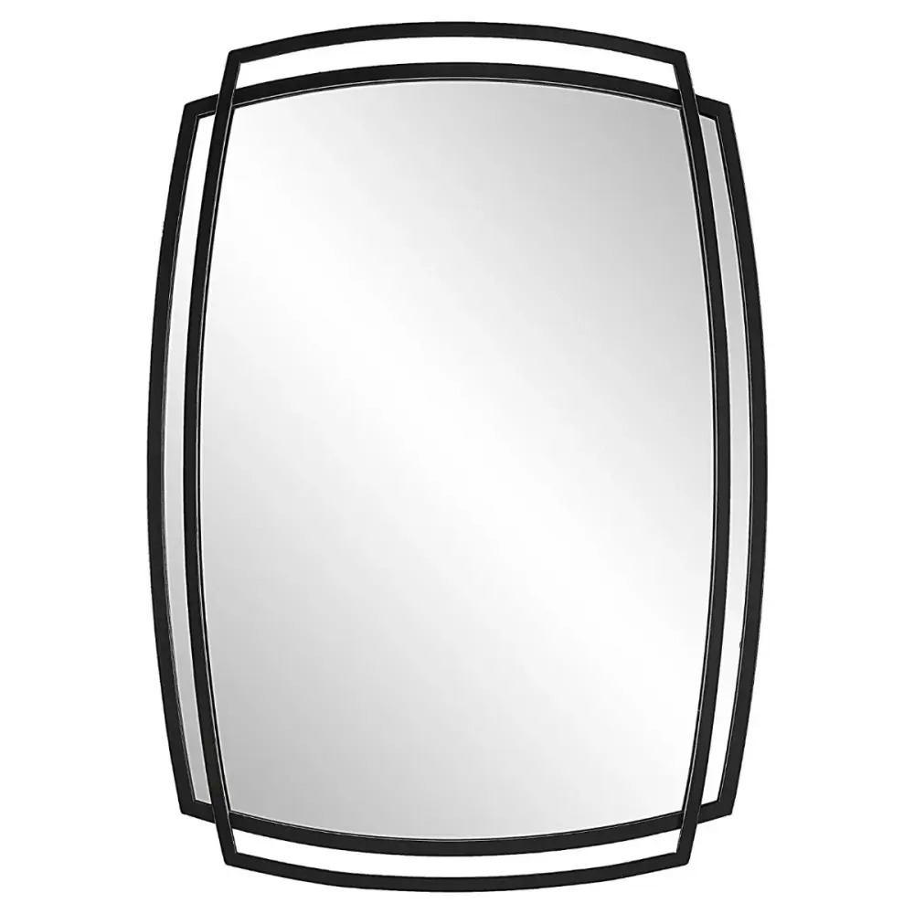 Overlap Rectangular Mirror - Onyx