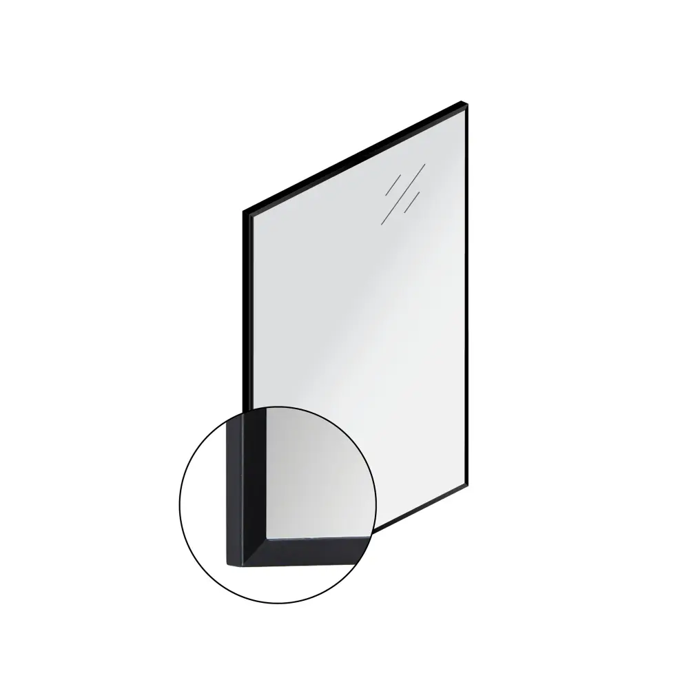 Rectangular Mirror Shatter-Resistant Glass
