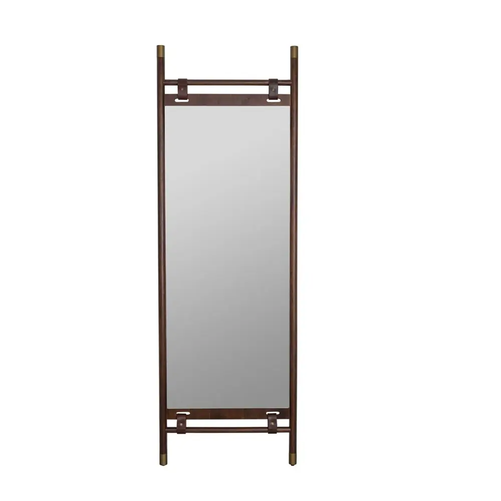 Riva Mirror - Beech Wood & Warm alloy Bathroom Vanity