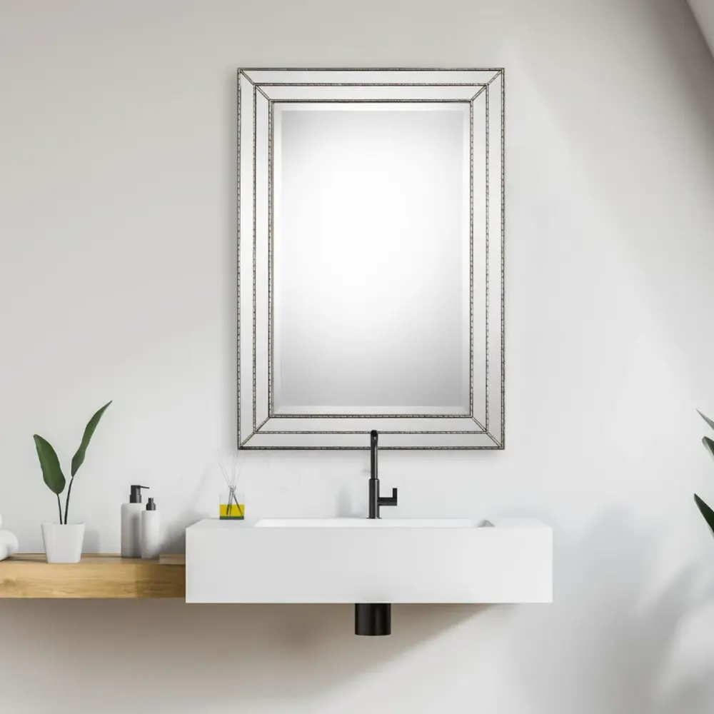Triple Frame Mirror - Chrome Finish