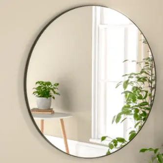 Tromso Round Wall Mirror 90cm - Charcoal