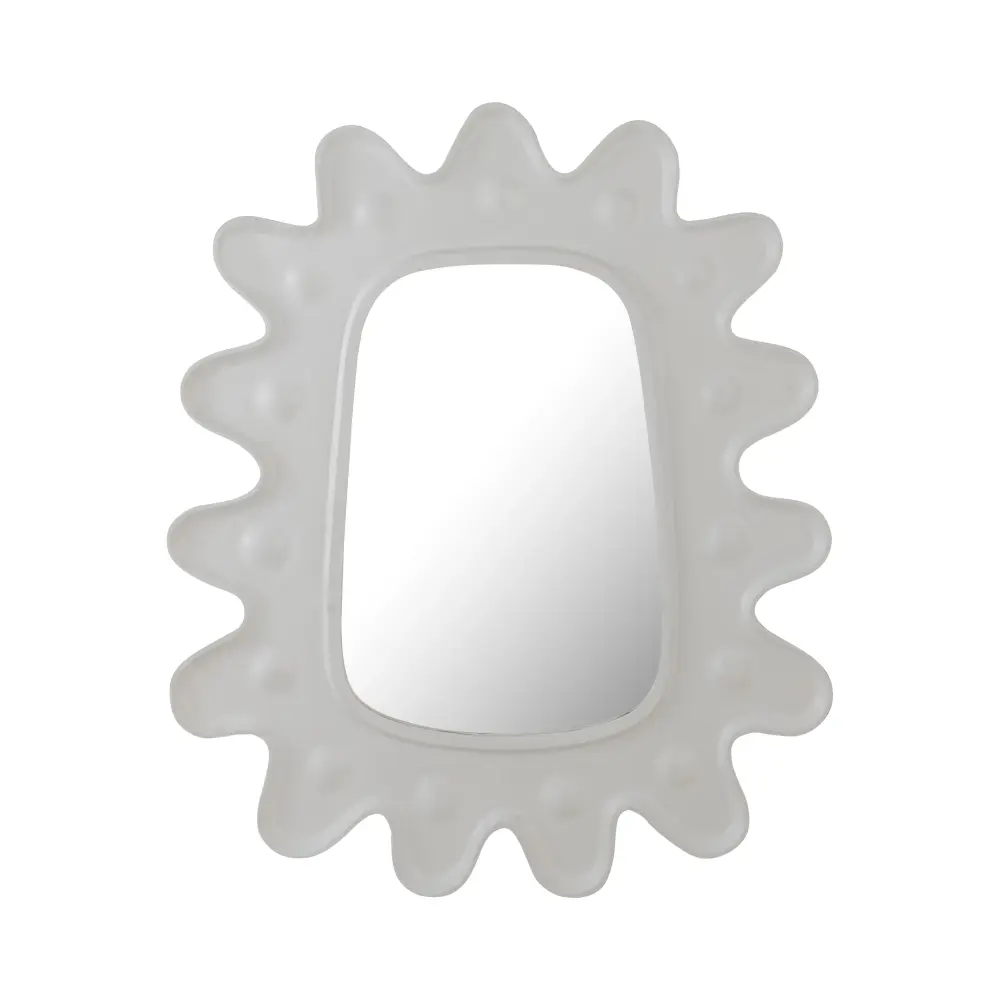 Vintage Distressed Genesis Mirror Alabaster