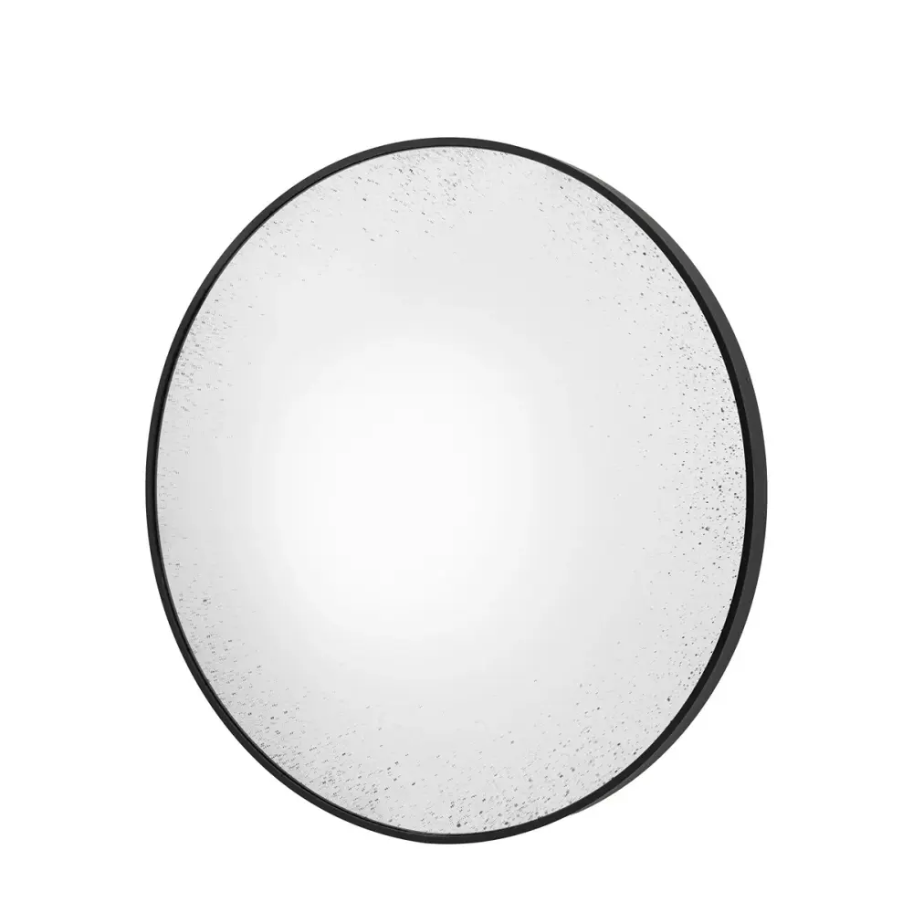 Yardley Convex Mirror Ebony - 80x80cm