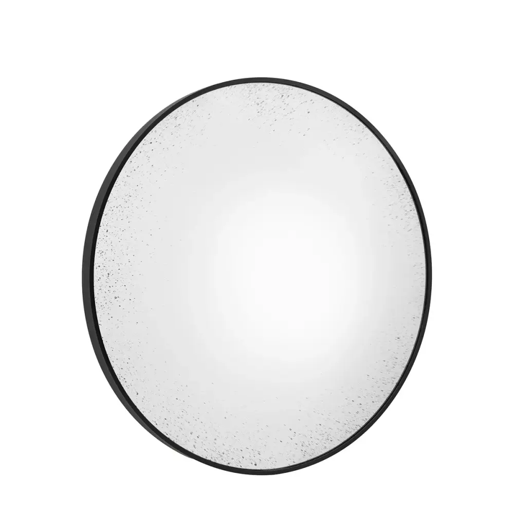 Yardley Convex Mirror Ebony - 80x80cm
