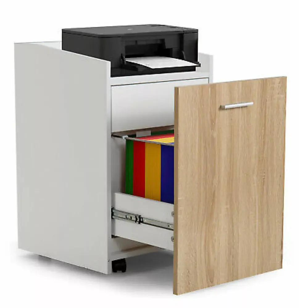 WANCQ File Cabinet 2 Drawers Mobile Filing Cabinet Wheels Letter Size