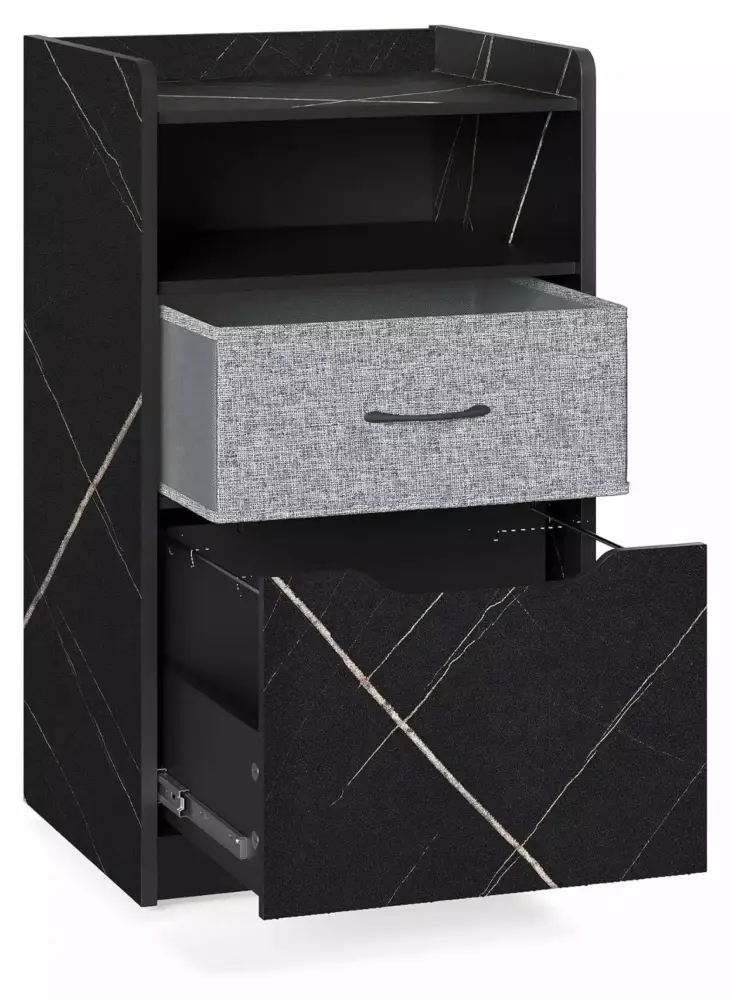 LeCeleBee Mobile Printer Stand Filling Cabinet Rolling Wood Printer Cart A4 Letter Legal File Folders