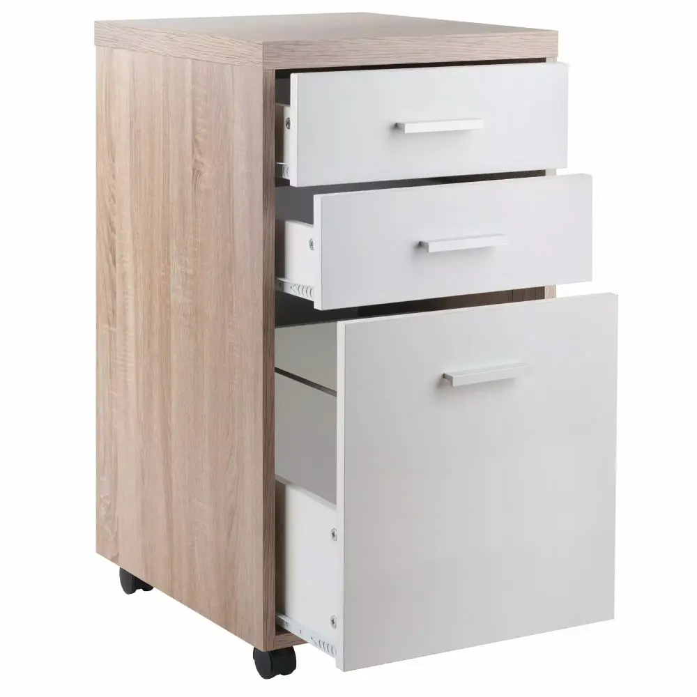 Ergode Kenner Mobile Home Office File Cabinet Two-Tone Design