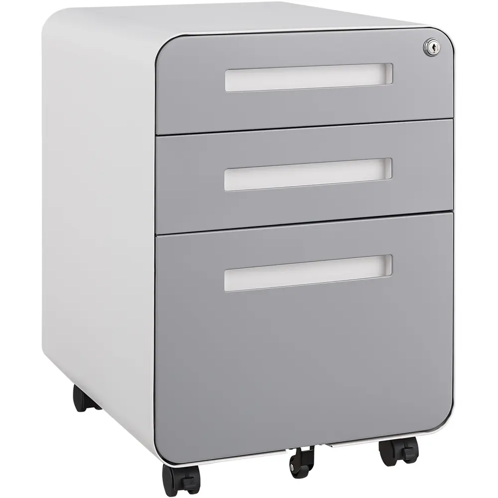 3 Drawer Mobile File Cabinet Under Desk Office Storage Multi-functional euloong furniture