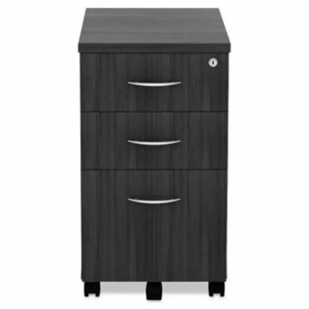 Valencia Series Mobile Pedestal File Cabinet Gray Office Storage Solution Fine-Line