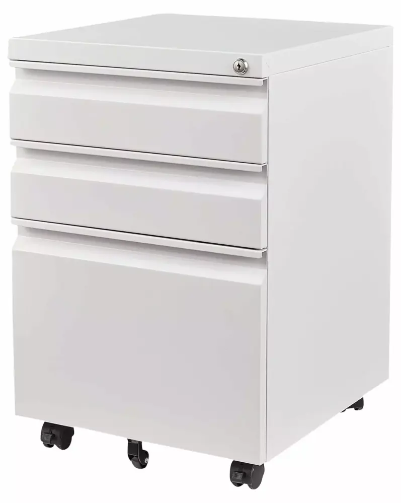 3 Drawer Mobile File Cabinet Under Desk Storage Drawers File Cabinets Home Office Metal Filing Cabinet Lock HMTtie
