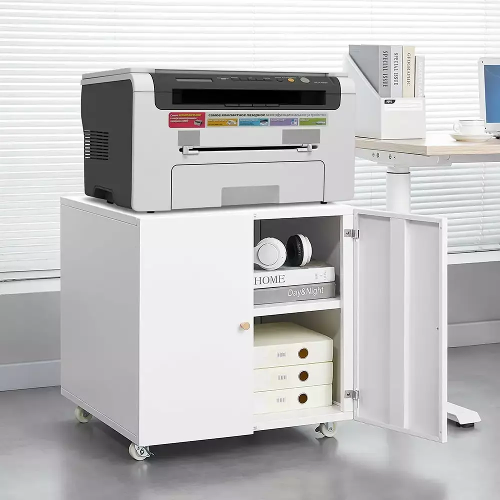 Homiyad Mobile File Cabinet 4 Wheels