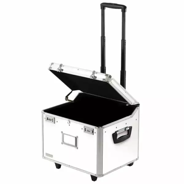 Vaultz Locking Mobile Storage File Chest Legal Letter Size White 16 x 18 x 14 Office Organization IDEASTREAM CONSUMER PROD...