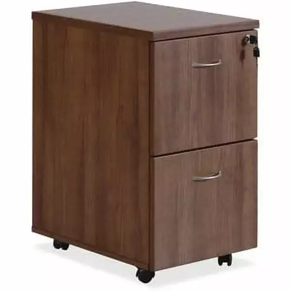 Lorell Essentials Walnut File Mobile Pedestal Letter Files