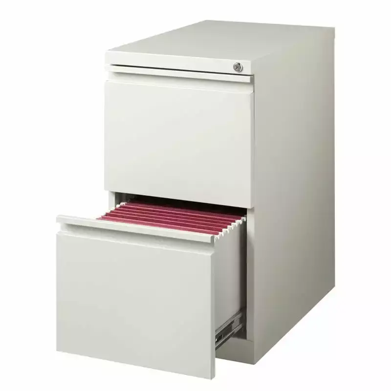 Pemberly Row 2 Drawer Mobile File Cabinet Light Gray - Compact Office Storage