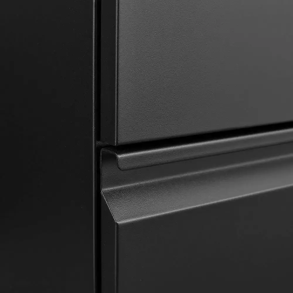 Black 2-Drawer Metal Under Desk Rolling Filing Cabinet Home Office Organization Petbill