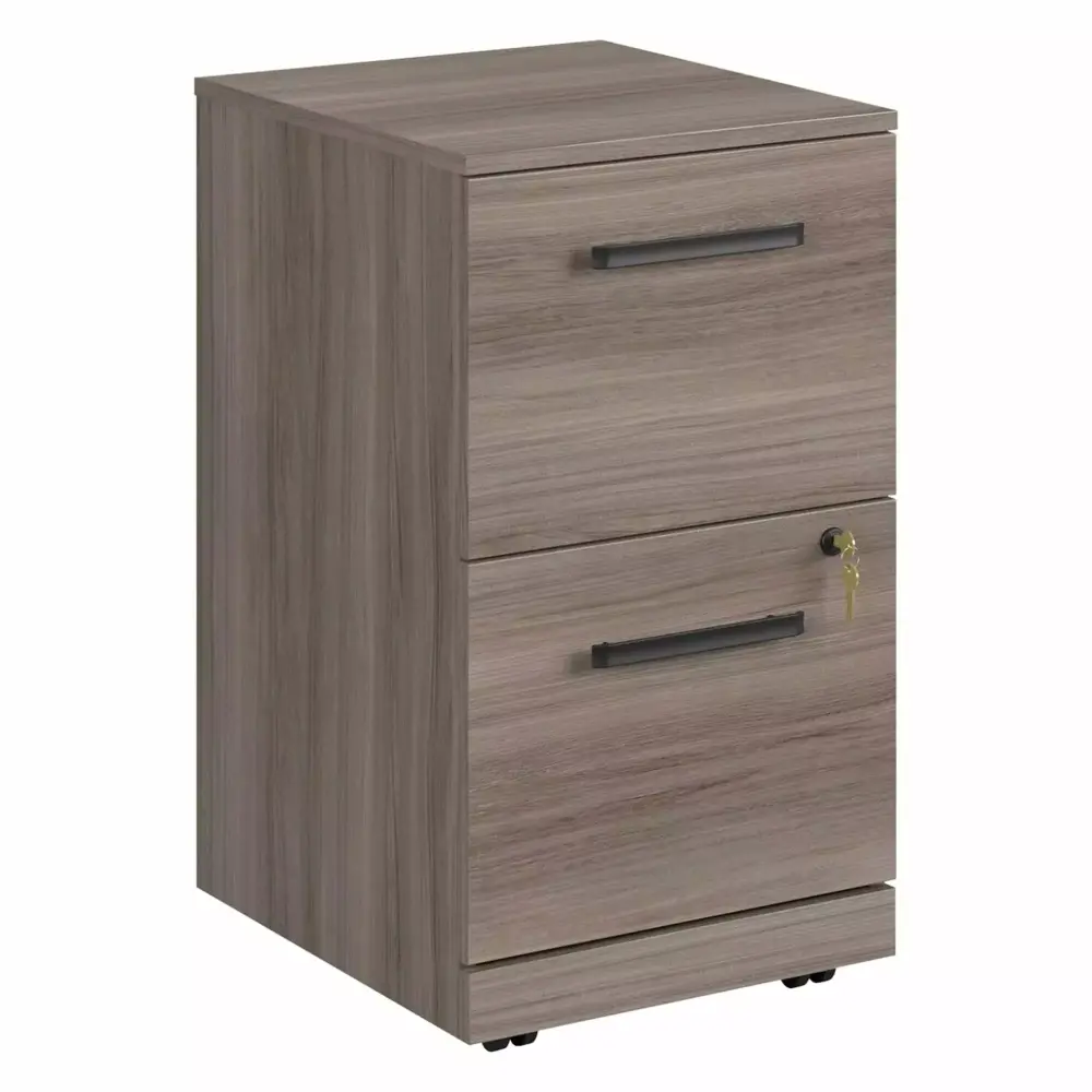 Sauder Affirm Engineered Wood 2-Drawer Mobile Filing Cabinet Hudson Elm Brown - Office Storage Solution