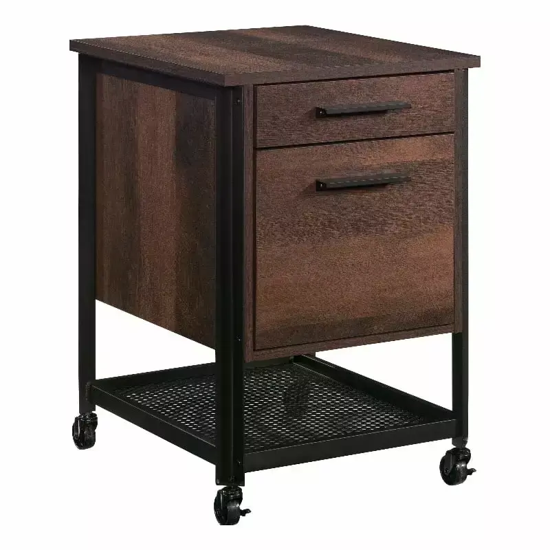 Sauder Briarbrook Engineered Wood and Metal Mobile File Cabinet Barrel Oak Office Storage
