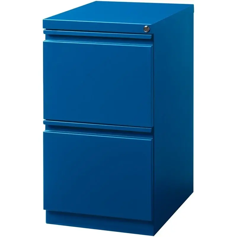 Scranton & Co 20 2-Drawer Modern Metal Mobile Pedestal File Cabinet Blue