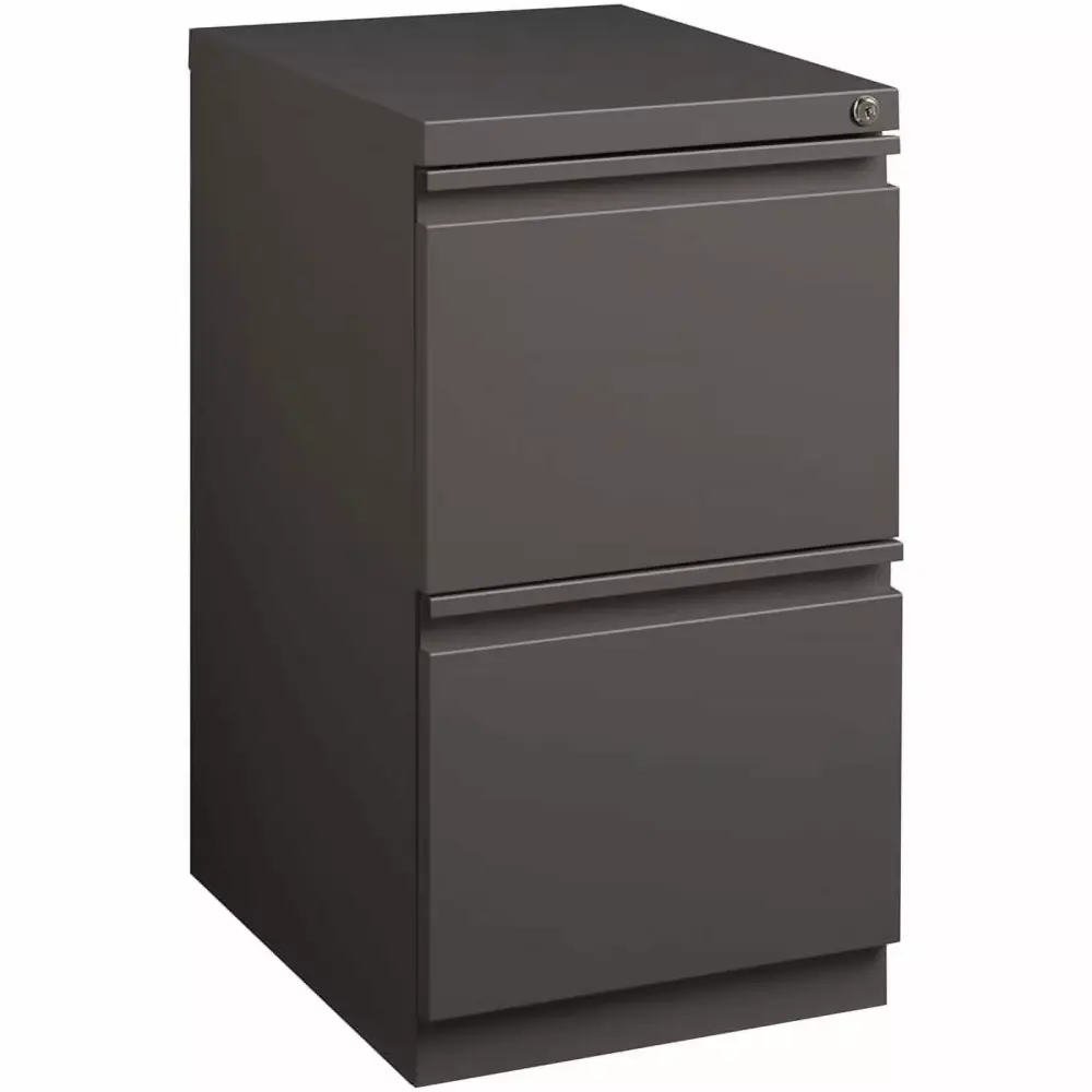 Scranton & Co 20 2-Drawer Modern Metal Mobile Pedestal File Cabinet Espresso