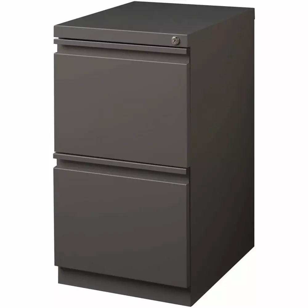 Scranton & Co 20 2-Drawer Modern Metal Mobile Pedestal File Cabinet Espresso