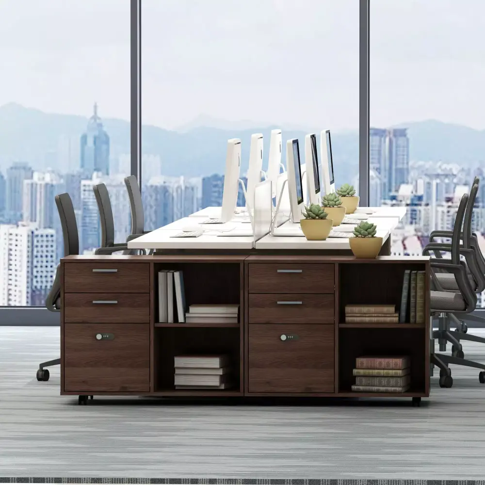 Tansole Drawer Wood File Cabinet Coded Lock Small Rolling File Cabinet Printer Stand