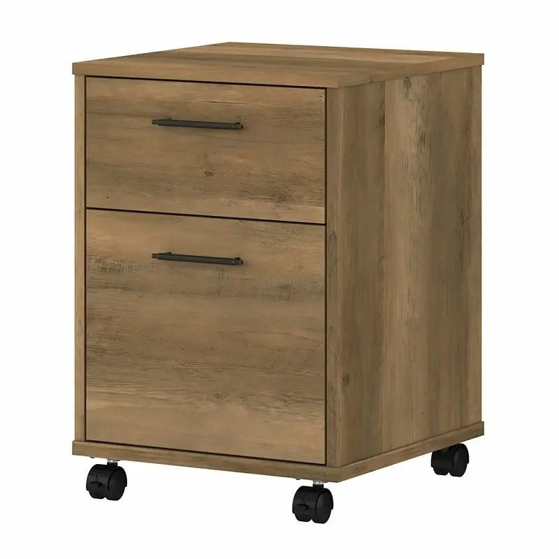 UrbanPro 2 Drawer Farmhouse Wood Mobile File Cabinet Pine