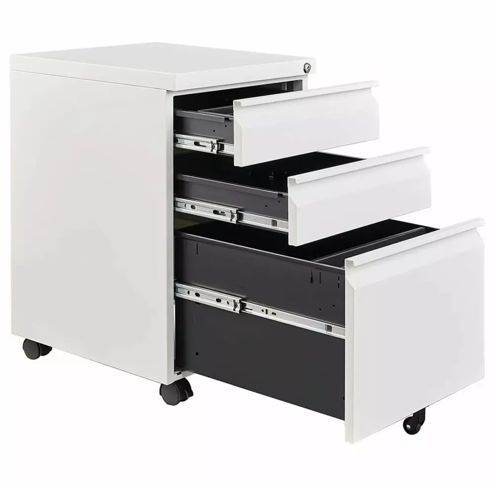 Wangc123 3 Drawer Mobile Vertical File Cabinet Lockable Under Desk Storage Office Cabinet
