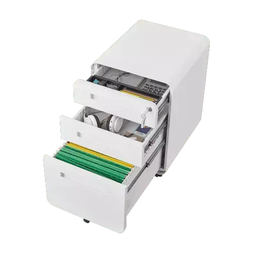 3 Drawer Mobile File Cabinet Under Desk Office Simple Style Versatile Storage Legal Letter A4 Files 5 Wheel Anti-Tilting W...