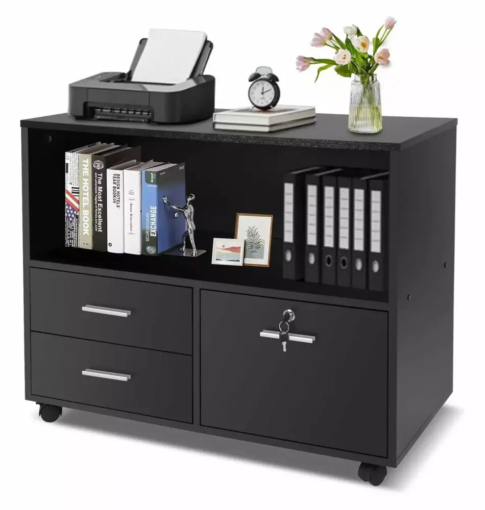 ZHANGHU 3 Drawer File Cabinet Lock Mobile Office Storage Cabinet