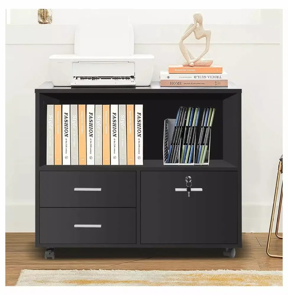 ZHANGHU 3 Drawer File Cabinet Lock Mobile Office Storage Cabinet