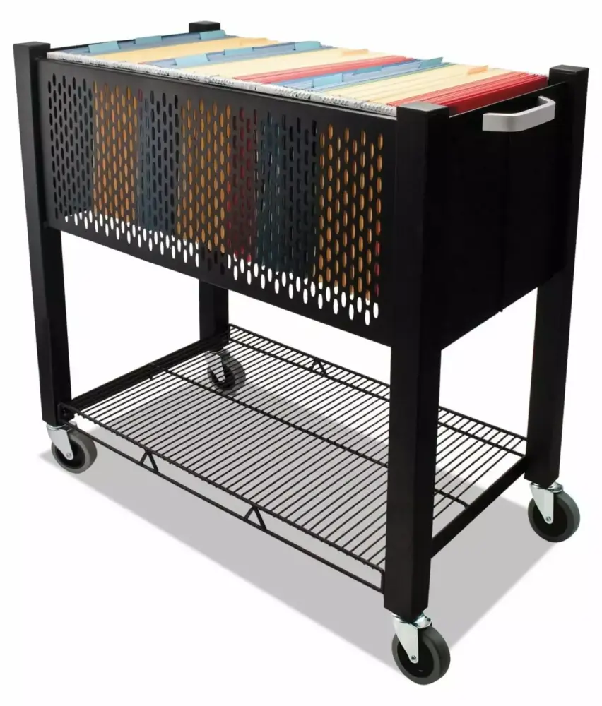 VF53000 InstaCart File Cart 14-1/4w x 28-1/2d x 27-3/4h Black Jiowenm