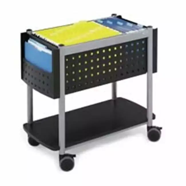Safco Products Open Top Mobile File 4 Casters Black 14.75x28x26 Inches