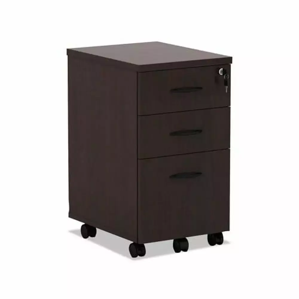 Alera Valencia Mobile Letter File Cabinet Pedestal Mahogany