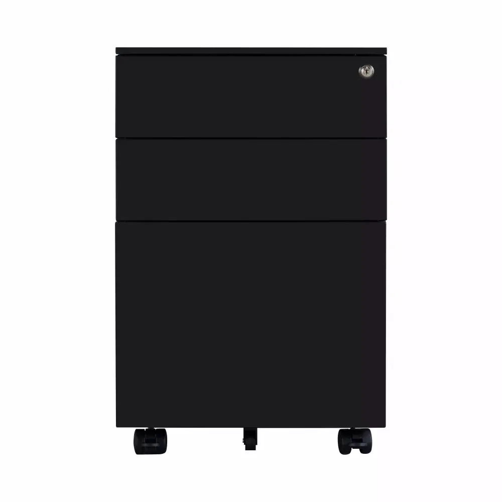 Dcenta 3 Drawer Steel File Cabinet Mobile Locking Legal Letter A4 F4 Size