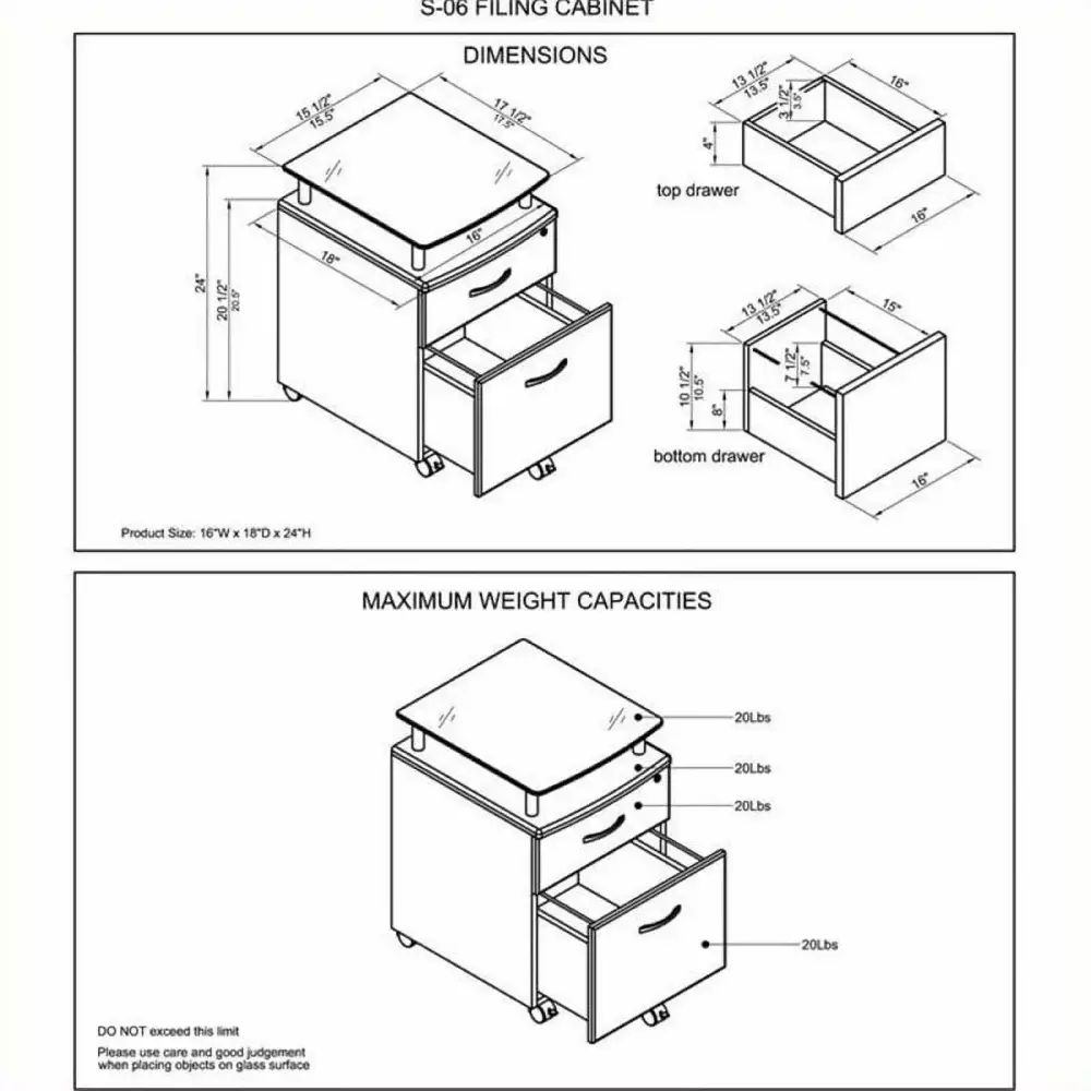 Scranton & Co 2-Drawer Wood Mobile File Cabinet Graphite Office