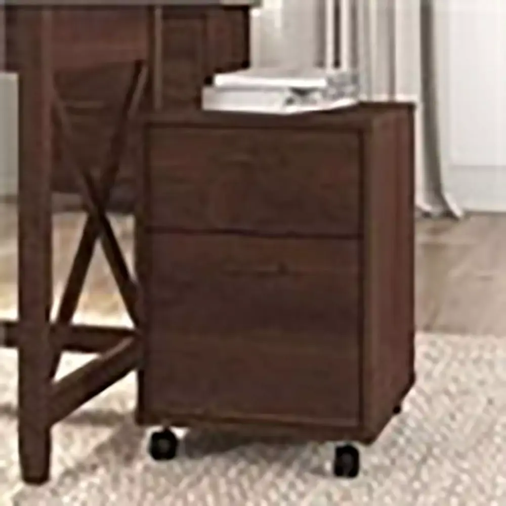 Scranton & Co 2-Drawer Wood Mobile File Cabinet Bing Cherry Finish