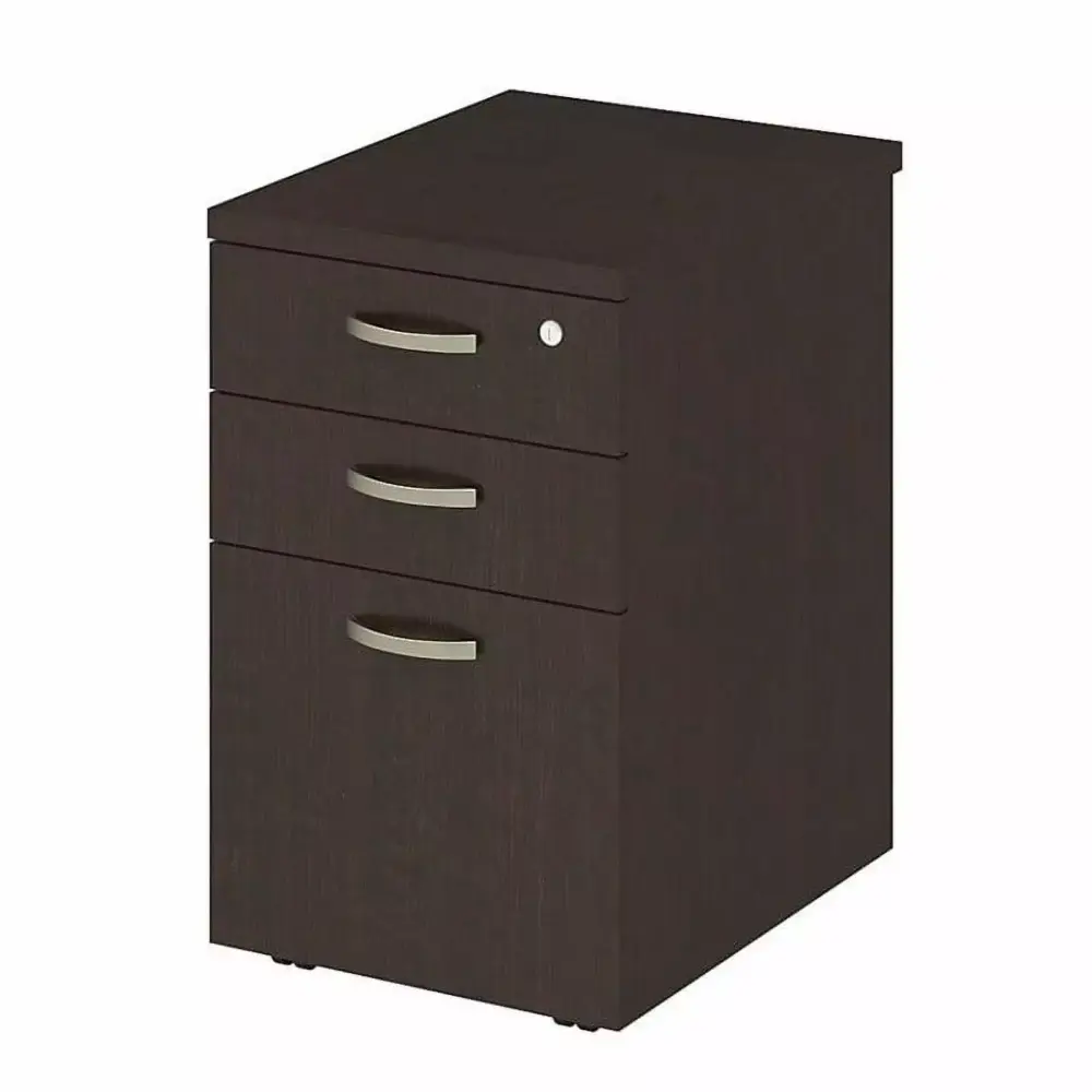 Scranton & Co 3 Drawer Mobile File Cabinet Mocha Cherry
