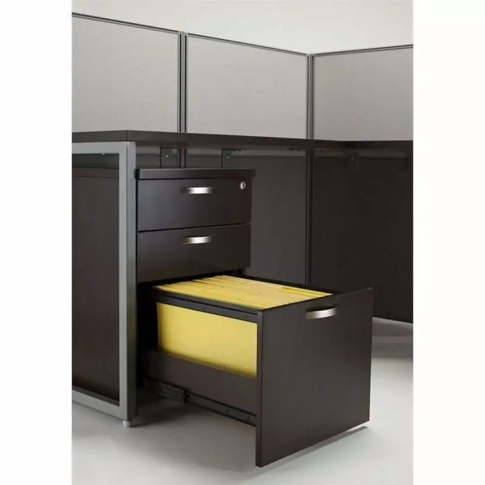 Scranton & Co 3 Drawer Mobile File Cabinet Mocha Cherry