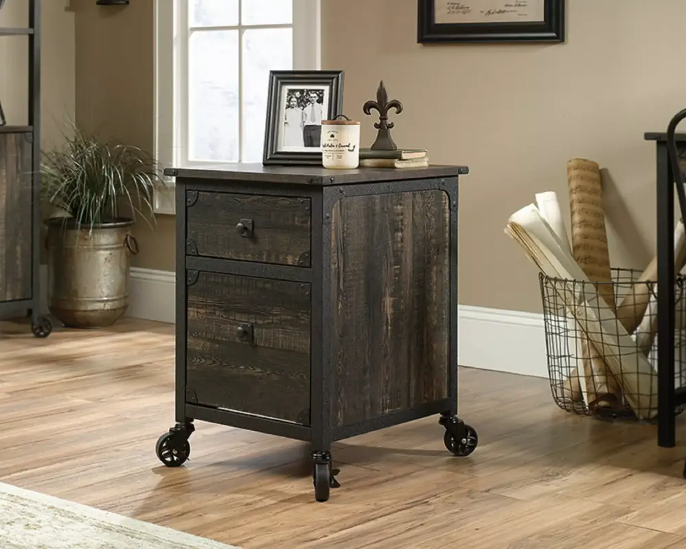 Sauder Steel River Collection File Pedestal Compact Office Storage Solutions