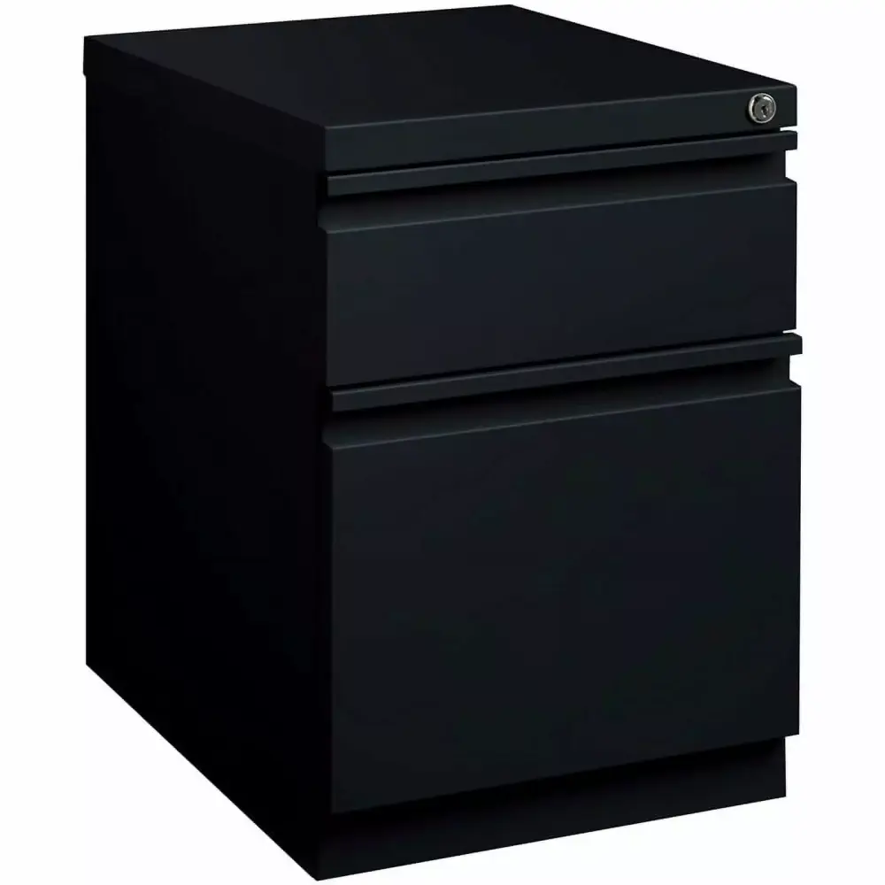 Scranton Co 2 Drawer Modern Metal Mobile Pedestal File Cabinet Black Office Storage