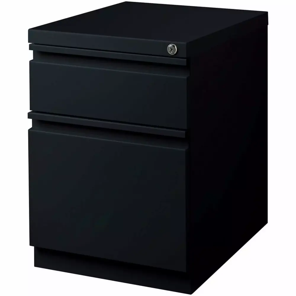 Scranton Co 2 Drawer Modern Metal Mobile Pedestal File Cabinet Black Office Storage