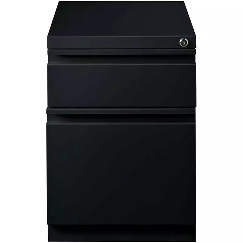 Scranton Co 2 Drawer Modern Metal Mobile Pedestal File Cabinet Black Office Storage TeviRoom