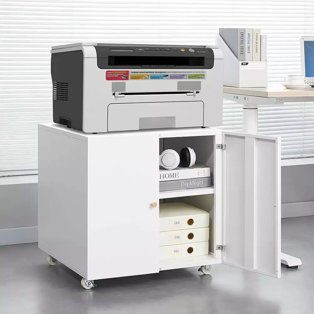 Metal Printer Stand Storage and Mobile File Cabinet Home Office Organization Yeah Depot