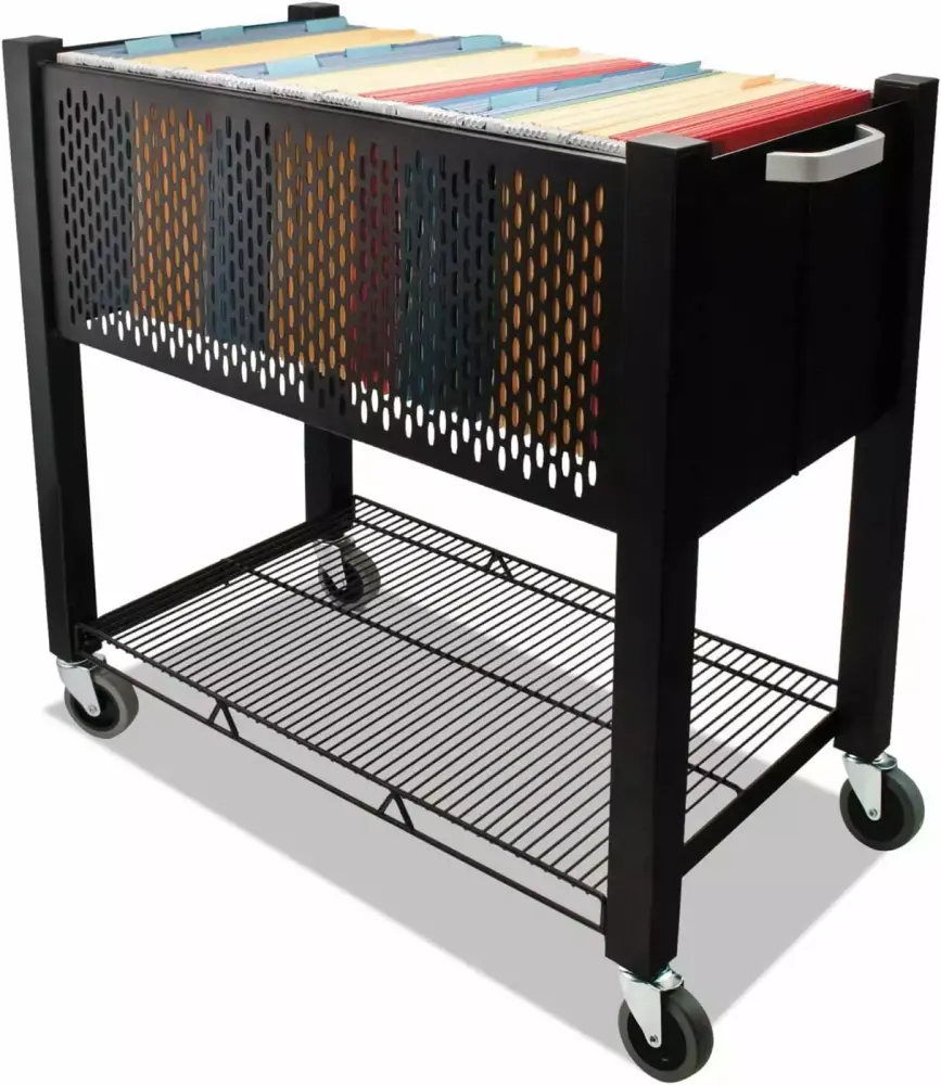 VF53000 InstaCart File Cart Black 14-1/4w x 28-1/2d x 27-3/4h Mobile Storage YoJoFHM