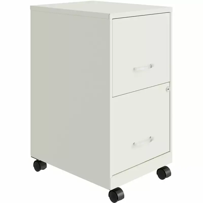 UrbanPro 18 2-Drawer Smart Modern Metal Mobile Vertical File Cabinet White